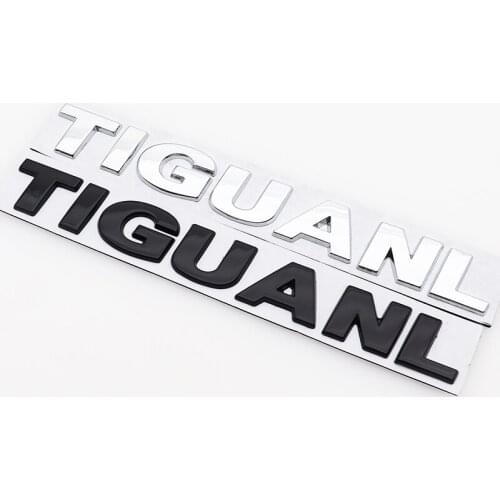 1pcs 3D metal TIGUANL Car logo badge sticker Fender side Rear Bumper tail door trunk sticker car rear Emblem Accessories