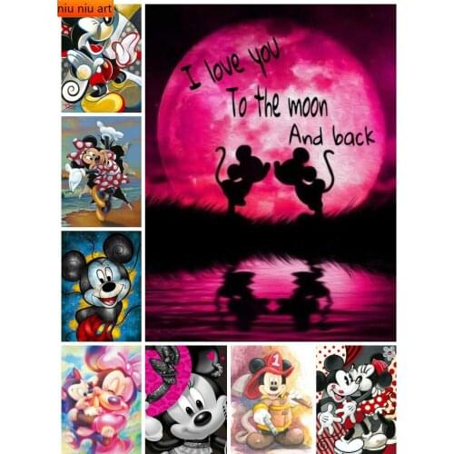 Full Diamond Embroidery Disney Mickey Anime Diamond Mosaic Diamond Painting Cross Stitch Kits Home Decor