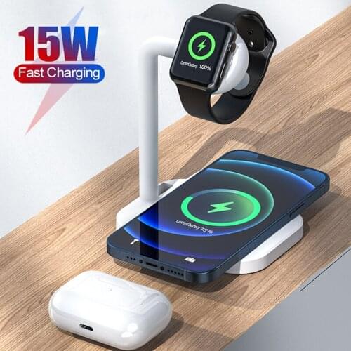 2 in 1 Fast Charging Wireless Charger Pad Smart Phone Quick Charge Station For iPhone 12 11 Pro Max Apple Airpods Watch 6 5 4 3