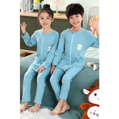 Blanket Sleepers Spring Autumn New Children Pajamas Lovely Cartoon Sleeping Bag For Boys Home Wear Kids Clothing Pure Cotton