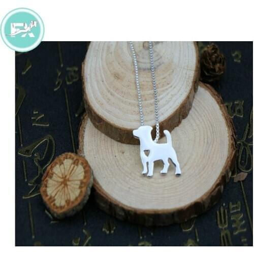 G.SKY (Buy One Get One More for Free) Jack Russell Terrier Pet Lover Necklace Dog Pendant Alloy Jewelry Golden Colors Plated