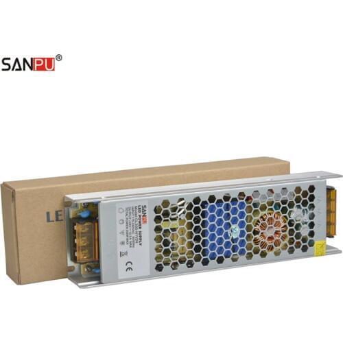 SANPU Switching Power Supply 24 Volt 300 Watt 12 Amp LED Driver AC-DC Lighting Transformer Slim Fanless for Indoor LEDs SMPS 24V