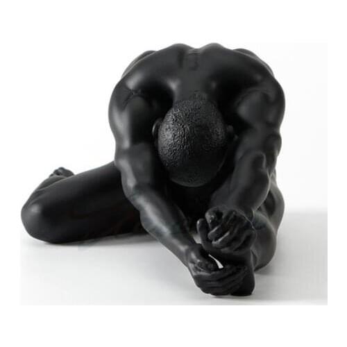 Creative decorative ceramic matte art Male sit hand hold left foot birthday present home decoration hot style