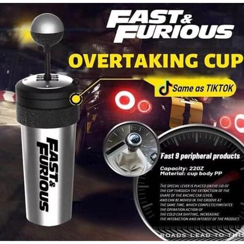 Sippy Cup Surpassed The Hanging Cup InCar Metal Fast And Furious 9 StarbucksCup WithStraw Vaso Con Pajita Speeed Car
