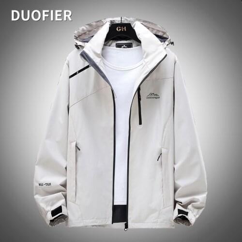 Men Women Thin Hiking Jacket Spring Autumn Couple Outdoor Windproof Waterproof Coat Windbreaker Raincoat Outwear Hat Detachable