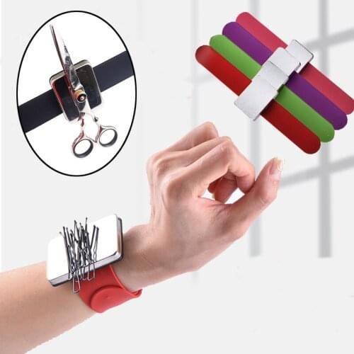 Salon Magnetic Wrist Band Strap Belt Hair Clip Pins Holder Sewing Hairdressing Hair Accessories Makeup Artist Barber Braceelt