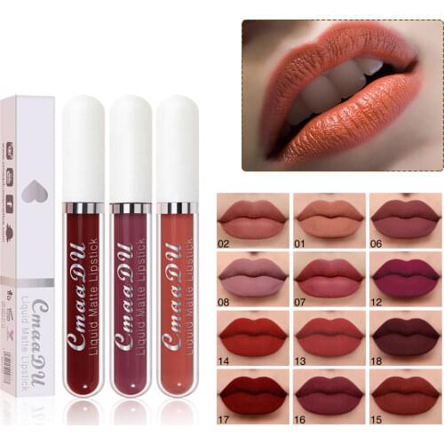 18 Colors Matte Bullet Lipstick Make Up Waterproof Long-Lasting Moisturizing Velvet Lipstick Not Easy To Fade Makeup Cosmetics