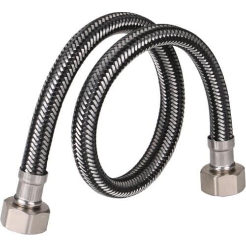 Metal Woven Hose High Pressure Soft Water Pipe 1/4 Compression Thread Connector for Home Bathroom Kitchen Use Supplies