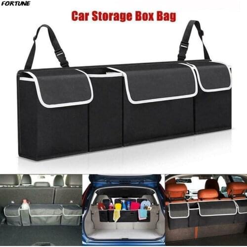 Multipurpose Collapsible Car Storage Box Bag Car Trunk Storage Box With Lid Portable Car Storage Bag Car Backseat Organizer