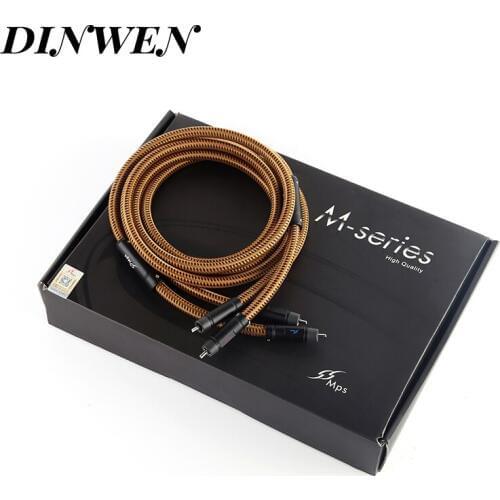 MPS M-11R RCA audio cable 99.99997%OCC rhodium Plated Plug for DVD CD DAC amplifier cable RCA TO RCA cable Line