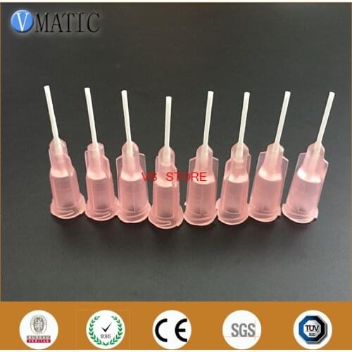 High Quality 100Pcs 20G Pink 0.5'' Pp Flexibility Tips Glue Dispensing Needle 1/2 Inch