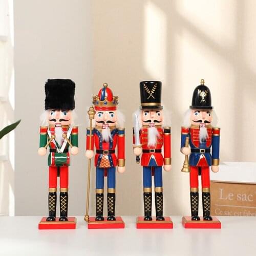 New Christmas Nutcracker Christmas Decoration Creative Wooden Crafts Childrens Day Gift Christmas Ornaments Home Decore