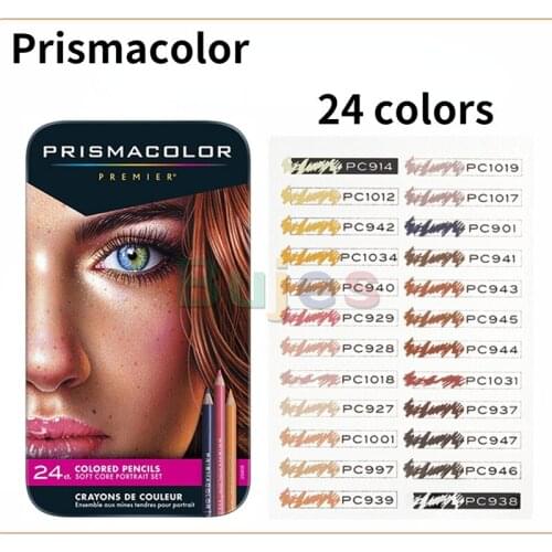 Prismacolor Premier Color Pencil Box 24Colors,Professional Drawing Pencil,Soft Core Artist Painting Pencil,Painting and Coloring