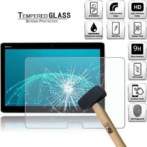 Tablet Tempered Glass Screen Protector Cover for Huawei MediaPad M3 Lite 10 9H Explosion-Proof Tempered Glass Screen
