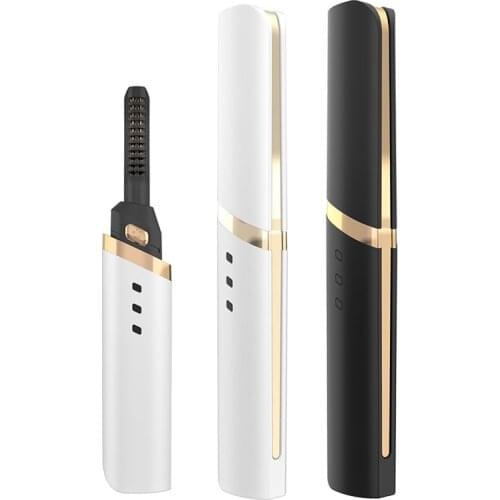 Electric Heated Eyelash Curler Long Lasting Natural Eye Lash Curler Beauty Tools USB Charge Makeup Curling Kit