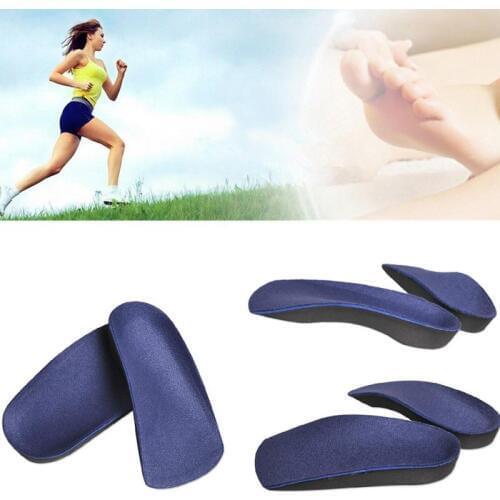 Unisex Insoles Foot Arch Half Pad Correction 3/4 Orthotic Arch Support Insole Shoe Cushion Pad Running Feet Pronation Fallen