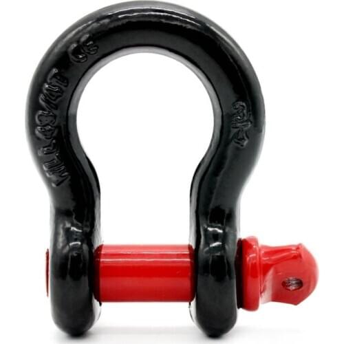 3/4" 4.75 Ton Univerial Car Tow Trailer Hook D-Rings Bow Shackle Red Black