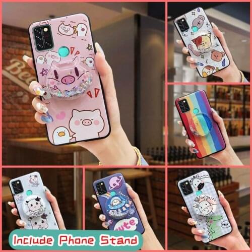 Back Cover drift sand Phone Case For UMIDIGI A9 Pro foothold New Arrival Silicone Durable Cover