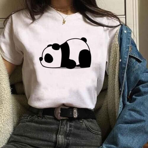 Womens T-shirt Graphic Cartoon Elephant Panda Short Sleeve Cute Ladies Harajuku Graphic Tee Top Women