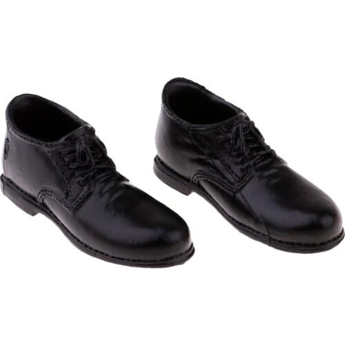 1/6 Male Black Leather Shoes for 12'' Kumik CG CY Accessory
