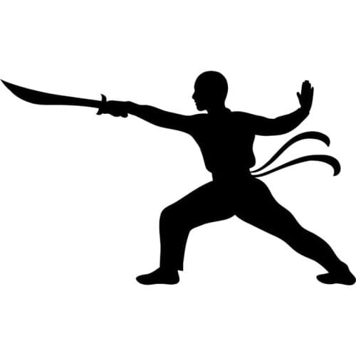 17.3cm*10.4cm Martial Personality Decor Car Accessories Vinyl Car Sticker Black/Silver S3-6165