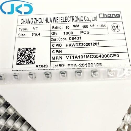 20pcs/50pcs New 100uF 10V 5x5.4mm Super Low ESR 10V100uF SMD Aluminum Electrolytic Capacitor High Quality 100UF10V SMD