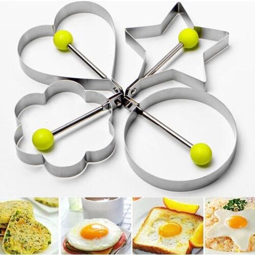 4 Style Fried Egg Pancake Shaper Omelette Mold Mould Frying Egg Cooking Tools Kitchen Accessories Gadget Rings