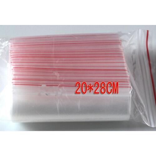 500pcs 20x28cm pe transparent travel gift packaging bags plastic bag for necklace/jewelry diy custom ziplock clear self seal bag