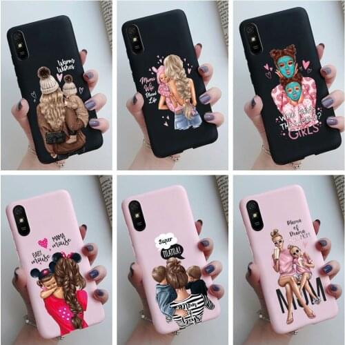 For Xiaomi Redmi Note 9 7 8 Pro 6 5 Plus 5A 6A Case Super Mom Baby Cute Soft Cover on Redmi Note8 8A 8T Note 6 7A 9A 9 Pro Case