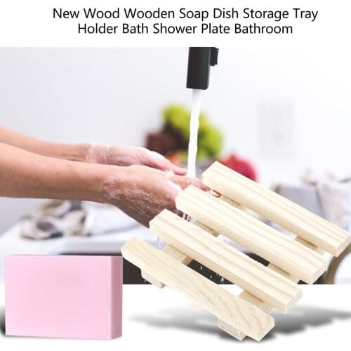 Natural Wood Wooden Soap Holder Burlywood Handmade Soap Storage Tray Home Bath Shower Plate Support Bathroom Soap Dish Storage