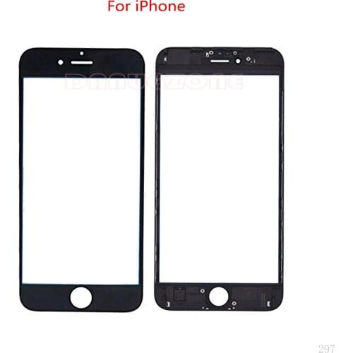 For IPhone 8 Plus 7 4.7'' 5.5 inch 6S Touch Panel Front Outer Screen Glass Lens With Frame + OCA
