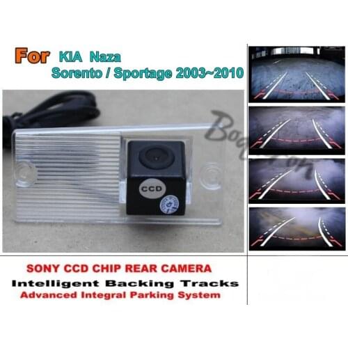 For KIA Sportage 2003~2012 Smart Tracks Chip Camera HD CCD Intelligent Dynamic Rear View Camera Night Vision