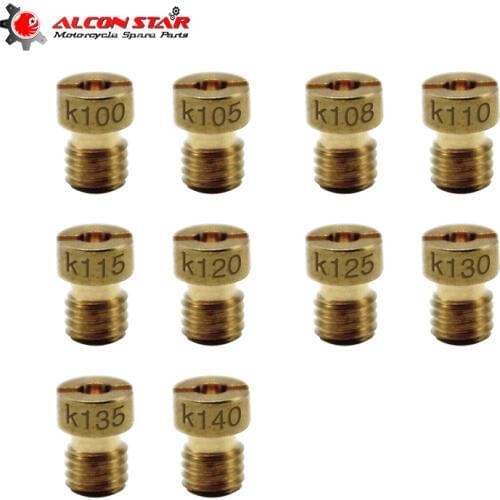 Alconstar- 10pcs/Set Carburetor Main Jet For PWK Keihin OKO CVK Mikuni KOSO ATV Buggy Scooter Dirt Super Bike Chopper Racing