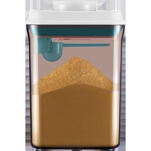 1000/1700/2300ml Food Storage Container Box Transparent Moisture-Proof Sealed Tank Cans Kitchen Organizer for Milk Powder Grain