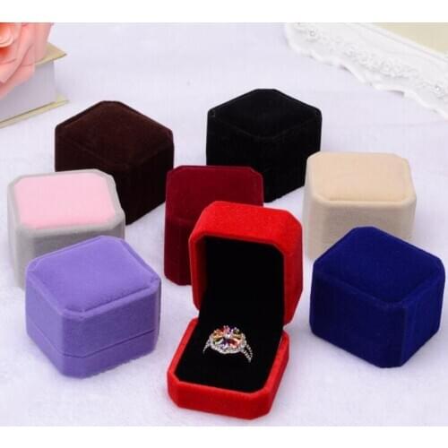 Jewery Organizer Box Rings/Earrings Storage Small Gift Box DIY craft Display Case square Wedding/etc Velvet