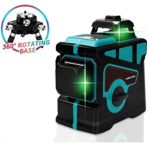 Hot Sale Laser Level 12 Lines 3D Level Self-Leveling 360 Horizontal And Vertical Cross Super Powerful Green Laser Level
