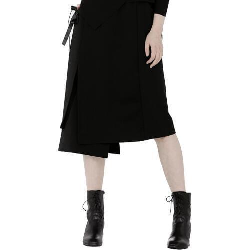 Fashion Streetwear Skirt for Women Punk Personality Long Patchwork Loose Skirt with Big Pocket Female Black Skirt New