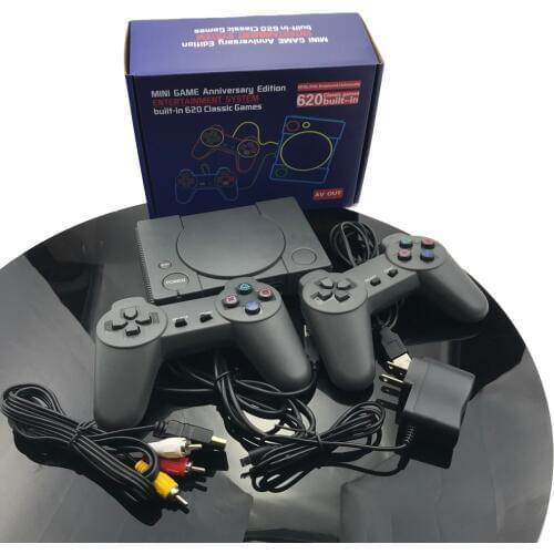 New 8 Bit Mini Family TV Retro Handheld Game Consoles Video Game Console PS1 Built-in 620 Classic FC Games Dual Players Gamepads