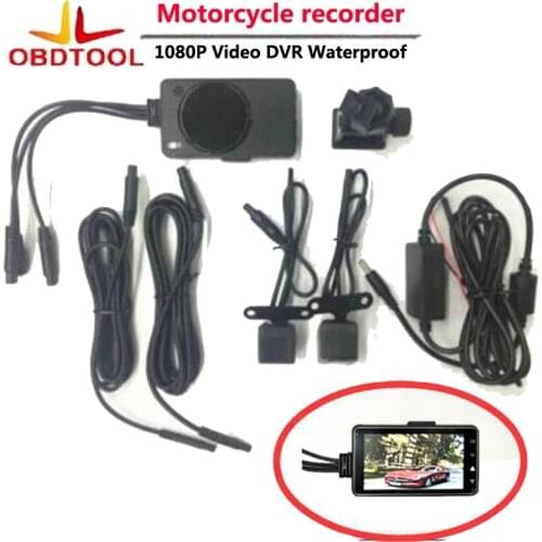 New 3.0" LCD Screen MT80 Waterproof IP68 Car Black Box Dual Lens Motorcycle DVR Camera Video Recorder 30FPS Motorcycle Recorder