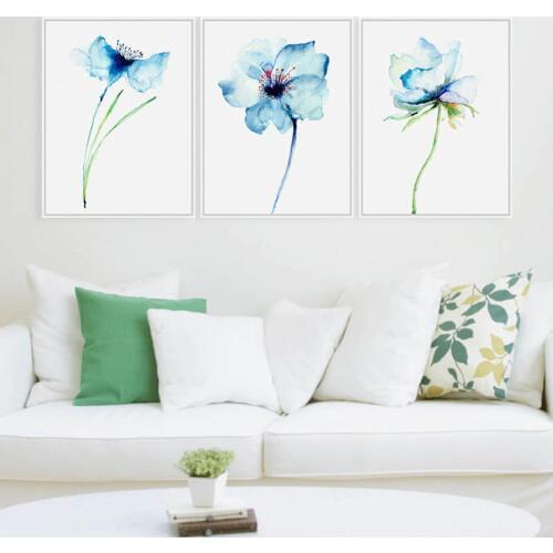 Watercolor Minimalist Orchid Flower Posters Prints Garden Floral Wall Art Pictures Nordic Style Home Decor Big Canvas Paintings