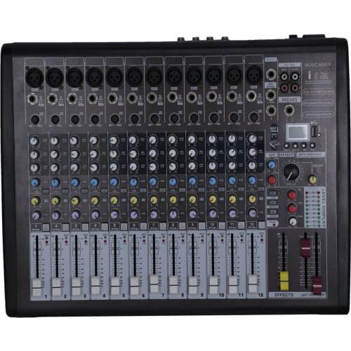 Professional Audio Mixer12 Channel Digital DSP Mixing Console Stereo DJ Studio Sound Board Console