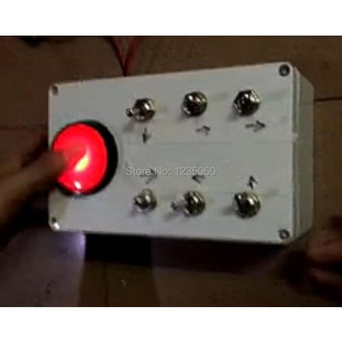 Real life escape room toggle the box props for mysterious door game