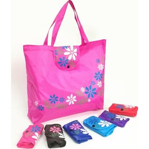 New Style Oxford Cloth Foldable Tote Bag Reusable Handbag Shoulder Bag Ladies Foldable Shopping Bag Foldable