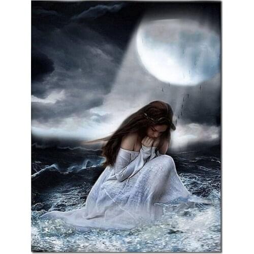 Modern Posters and Prints Beautiful Girl Portrait Wall Art Picture Living Room Bedroom Home Decor Canvas Painting No Frame Craft