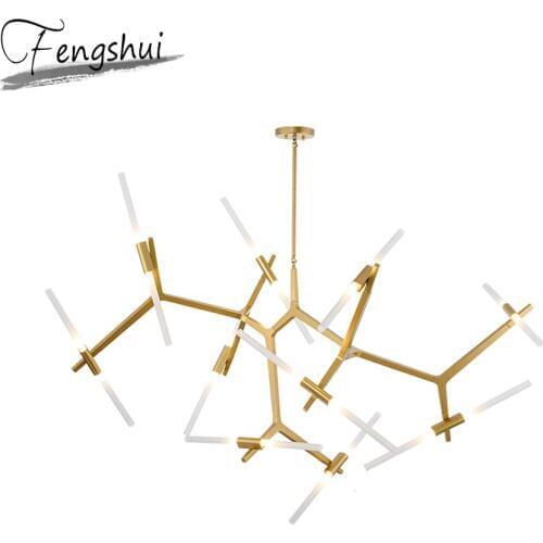 Modern Iron Glass LED Chandeliers Glod/Black Ceiling Chandelier Lighting Dining Living Room Kitchen Bedroom Loft Hanging Lamp