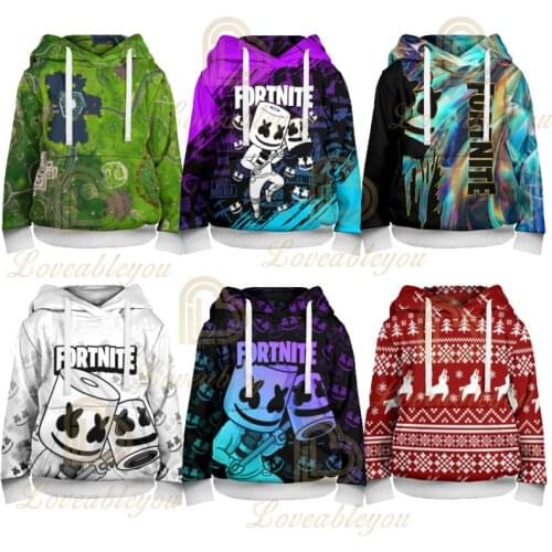 Fortnite Hoodies Battle Game 3D Victory Royale Hoodie Kids Sweatshirt Boys Girls Harajuku Cartoon Jacket Tops Teen Clothes