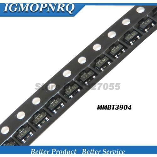 100PCS MMBT3904 2N3904 SOT23 3904 SOT SMD SOT-23 SOT23-3 1AM transistor New