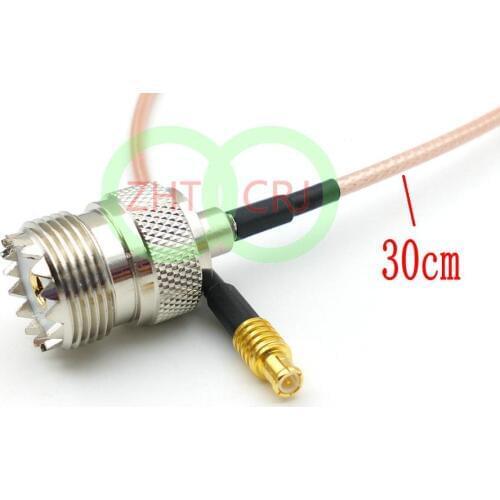 UHF Female SO239 Switch MCX Male Plug straight pigtail cable RG316 30CM