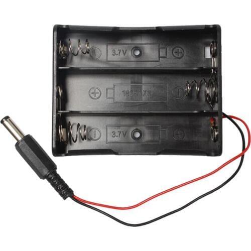 Power Bank 18650 Battery Holder Plastic Battery Holder Storage Box Case For 3x18650 With DC5.5 * 2.1mm Power Plug