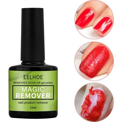 15ml Magic Nail Gel Polish Remover For Manicure Fast Clean Within 2-3 MINS UV Gel Remove Base Top Coat Manicure Tools Art Tools